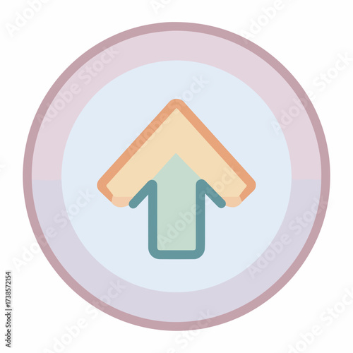 Minimalistic Arrow Icon Upload in Soft Colors