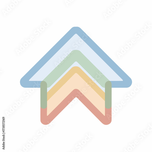 Minimalistic Flat Upload Arrow Icon Design