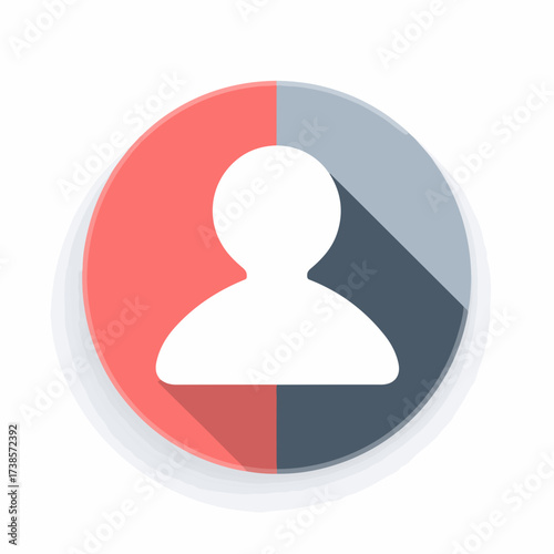 Two-Color User Profile Icon Design