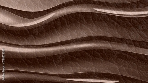 Abstract Brown Wave Background. dark brown wave reptile texture. Chocolate brown background with wavy texture background. glossy brown surface along with abstract chocolate waves. smooth brown texture