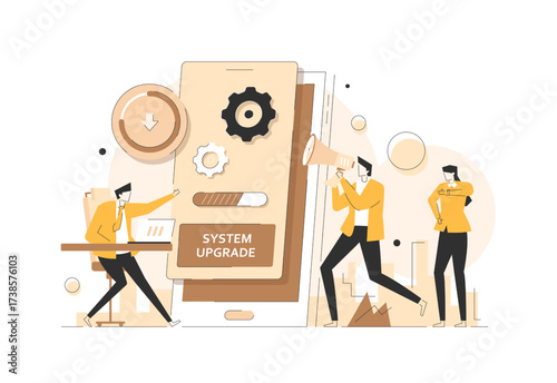System Update,Character programmer update the operating system. System maintenance, software and program updates
