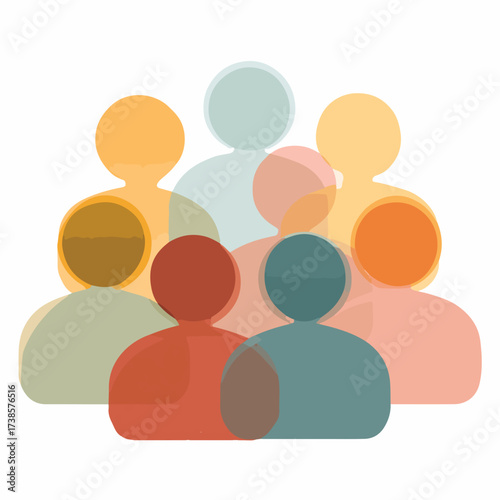Muted Flat Users Group Pictogram Icon