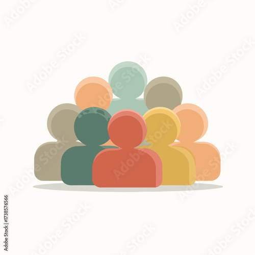 Minimalistic Users Group Flat Icon Design