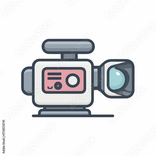 Minimalist Video Camera Icon Design