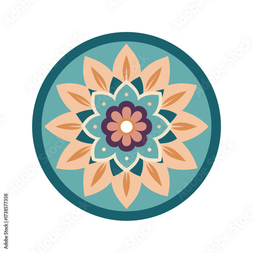 Pottery Wall Art Plate With Mandala Design