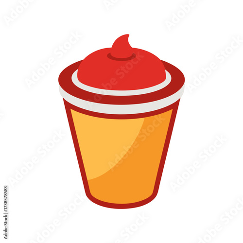  vector of a plastic dipping container 