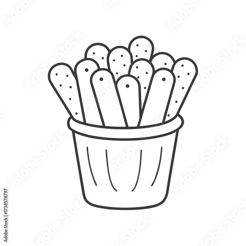  vector illustration of mozzarella sticks