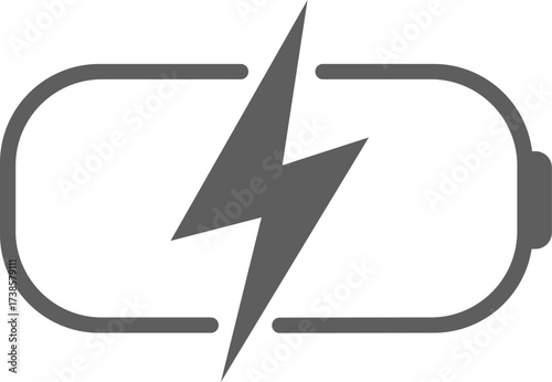 Minimalist Charging Battery Icon Vector for Tech and Energy Designs