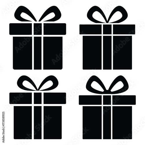 gift box Icon set Vector Art, Icons and Graphics