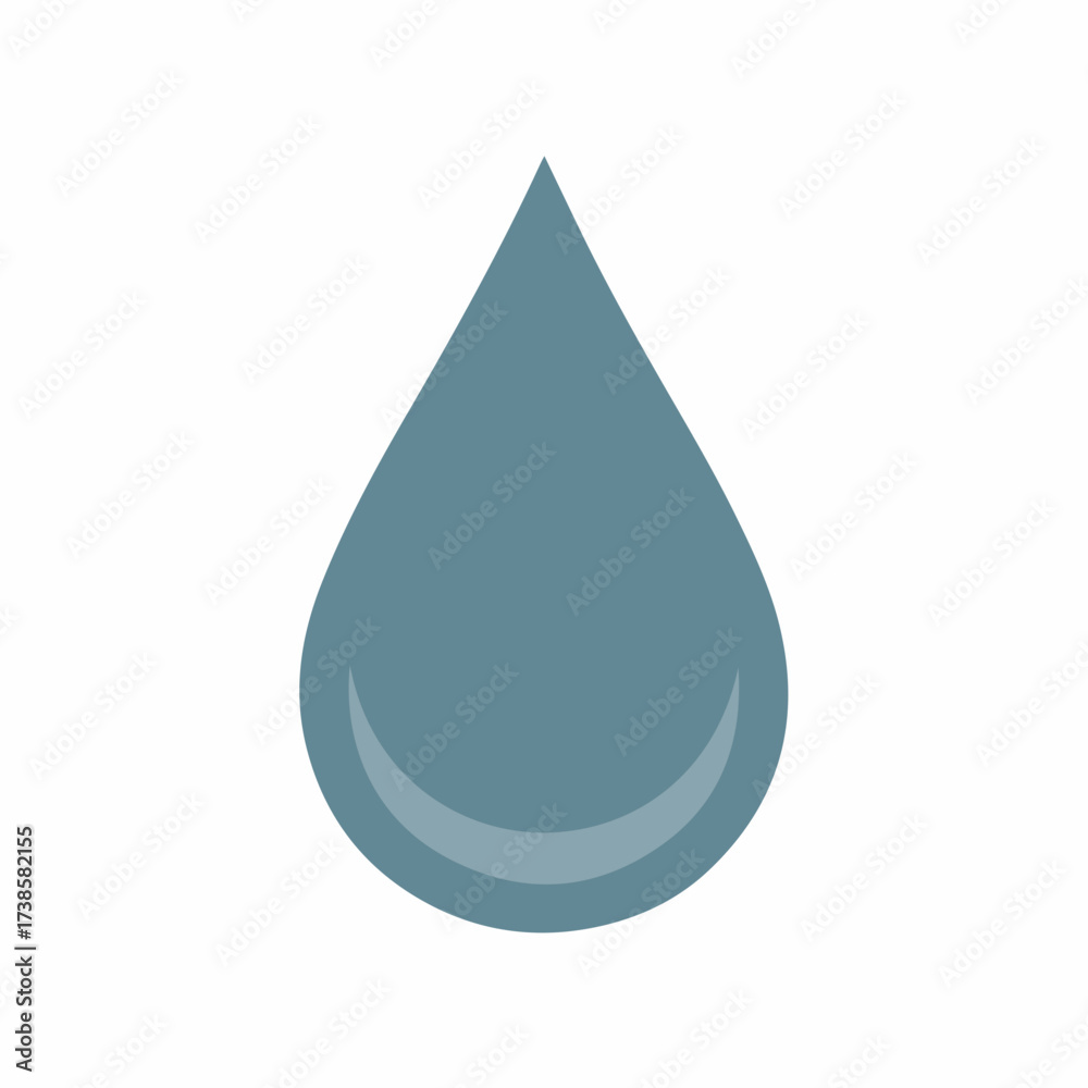 Fototapeta premium Water Drop Glyph Symbol Design Element