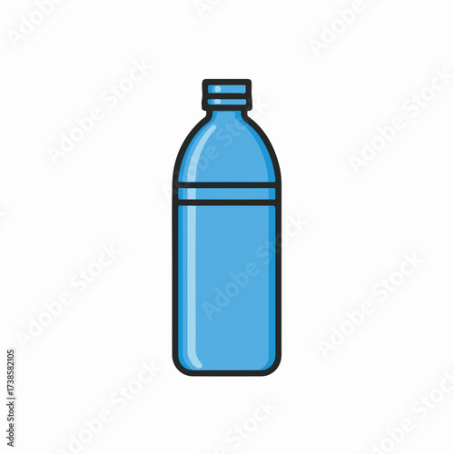 Sleek Water Bottle Icon Design