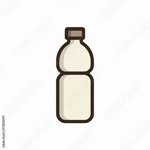 Minimalistic Water Bottle Flat Icon Design