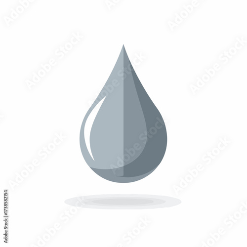 Minimalistic Water Droplet Icon Design