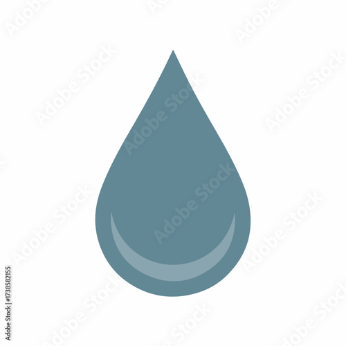 Water Drop Glyph Symbol Design Element