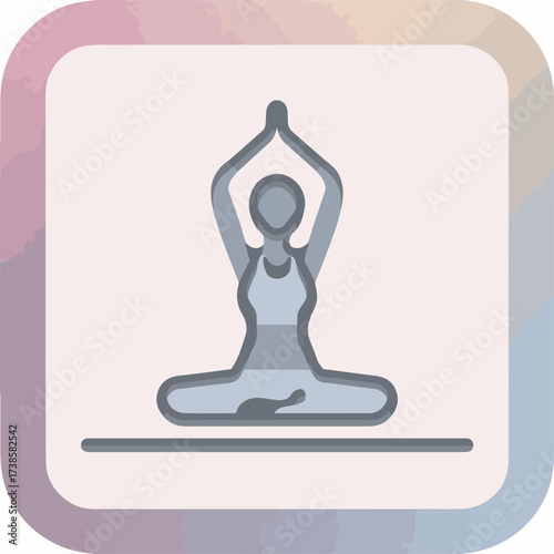 Yoga Asana Clean UI Vector Icon