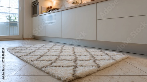 Elevate your home design with this stylish shag rug, perfect for adding warmth and texture to modern kitchens and living spaces, lending a touch of cozy elegance to any room