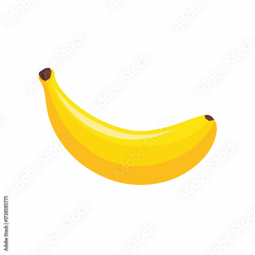 Minimalist Banana Flat Vector Icon Design