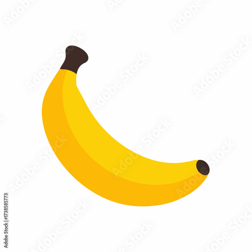 Sleek Banana Vector Icon in Flat Style