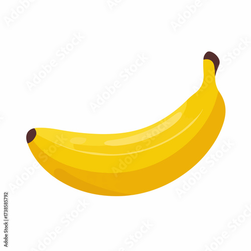 Minimal Banana Icon in Flat Vector Style
