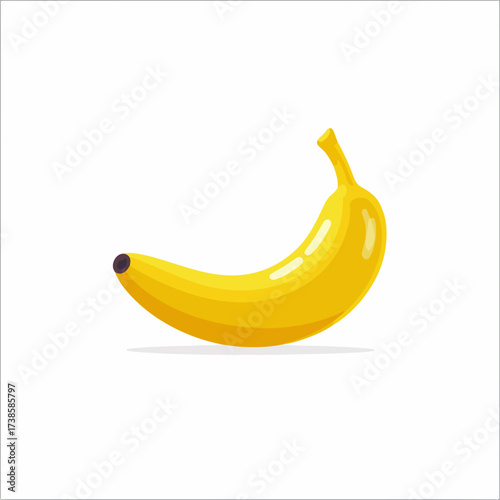 Sleek Banana Vector Icon Illustration Design