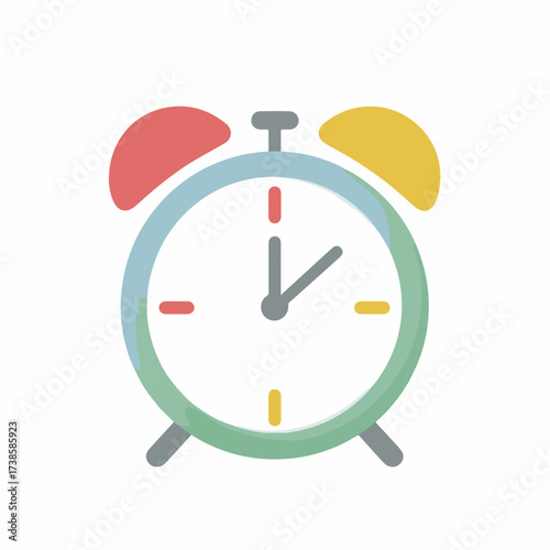 Sleek Alarm Clock Icon Design Element