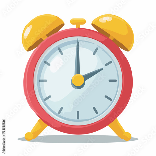 Minimalistic Alarm Clock Vector Icon Design