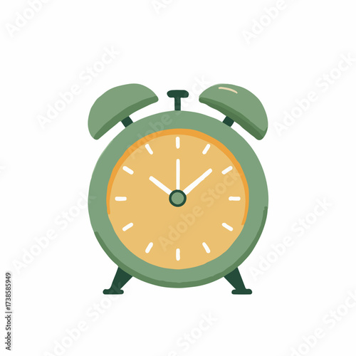 Simple Alarm Clock Vector Icon Design