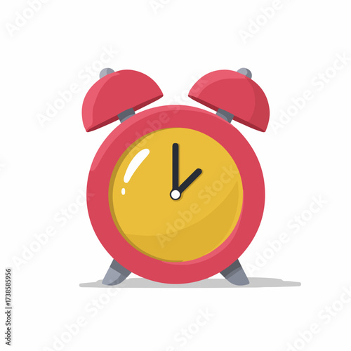 Simple Alarm Clock Vector Icon
