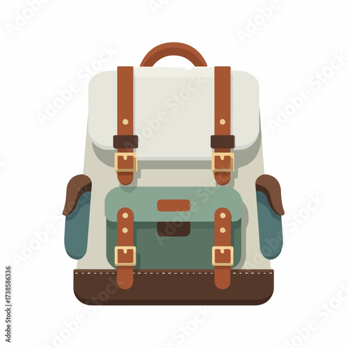 Stylish Bold Backpack Vector Icon Design
