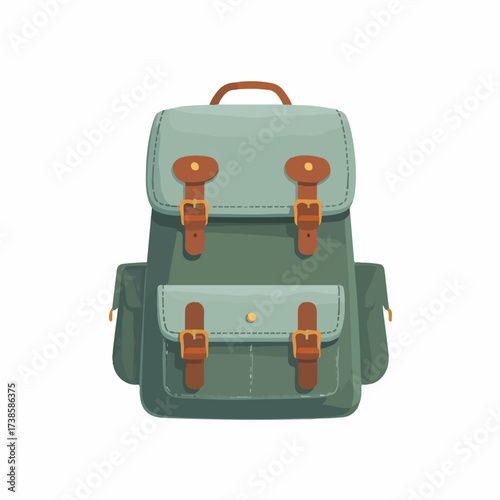 Illustration of Backpack for Travel Accessories