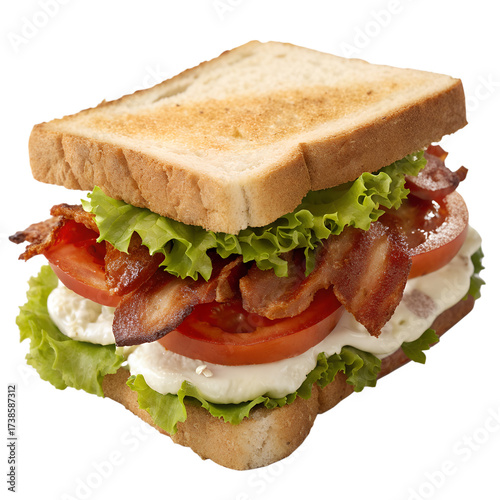 BLT Sandwich on transparent background