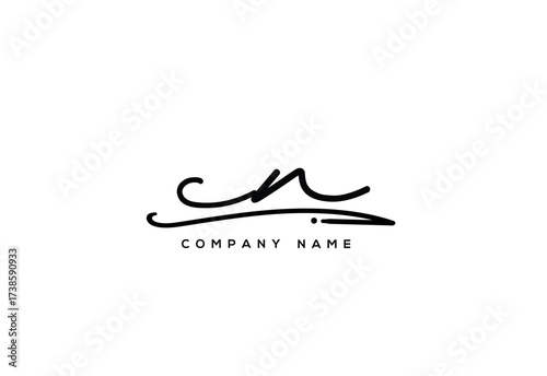CR Luxury Elegant Signature Style Cursive Script Logo Design for Branding and Identity.