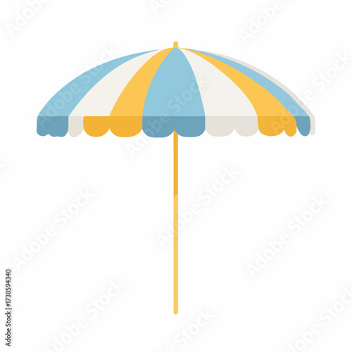 Sleek Beach Umbrella Icon Vector Design