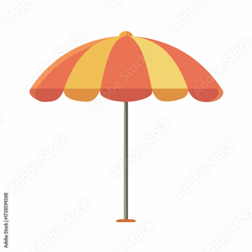 Beach Umbrella Icon in Flat Design