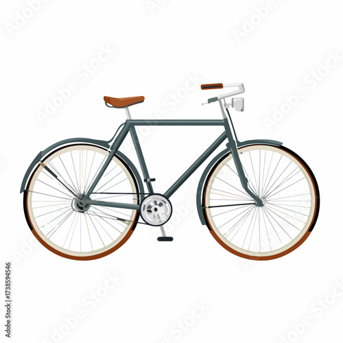 Sleek Bicycle Flat Vector Design