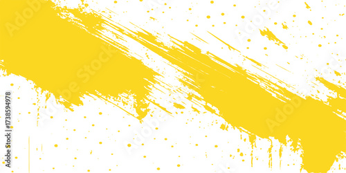 Abstract grunge background illustration vector with paint splash texture and yellow ink splatter design