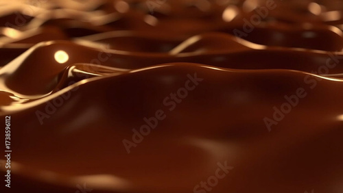 Chocolate waves background, abstract wallpaper