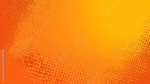 Abstract orange halftone textured background for design or creative projects