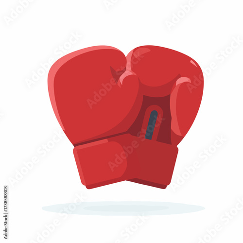 Boxing Gloves Flat Vector Icon Object