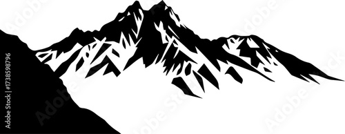 Vintage K2 Style Mountain Sketch