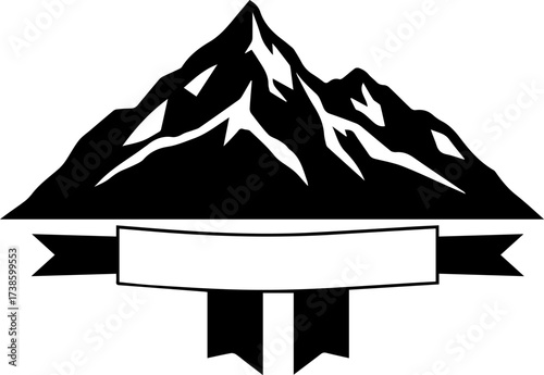 Hand-Drawn Rocky Peak Tattoo Design