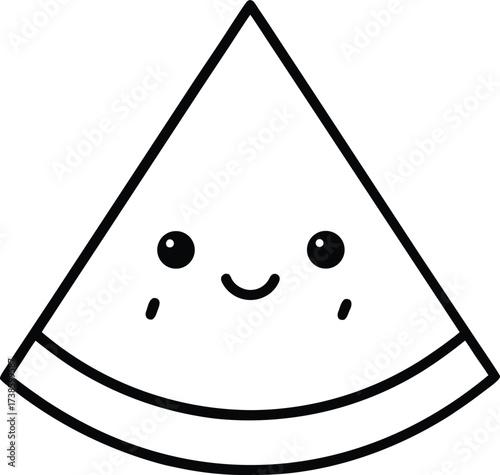 A cartoon vector illustration of a black cat with a symbolic black and white hat design icon