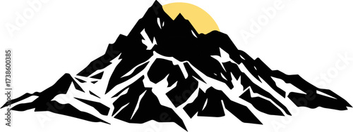 Simple T-shirt Print Design: Mountain