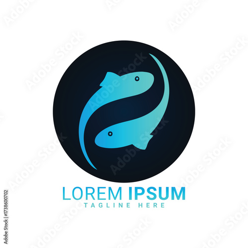 logo, vector, icon, design, symbol, illustration, business, fish, sign, bird, art, company, sea, logotype, shape, concept, element, web, water, nature, color