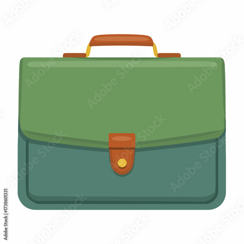Sleek Briefcase Icon in Flat Design