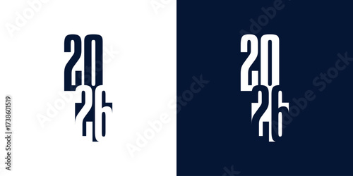 Happy New Year 2026 Logo Vector Design With Creative Concept