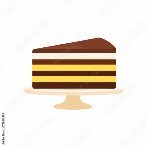 Elegant Cake Icon in Flat Design