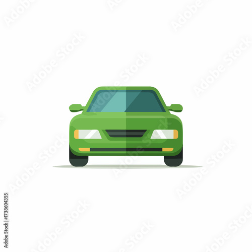 Minimalistic Car Icon Design without Gradients