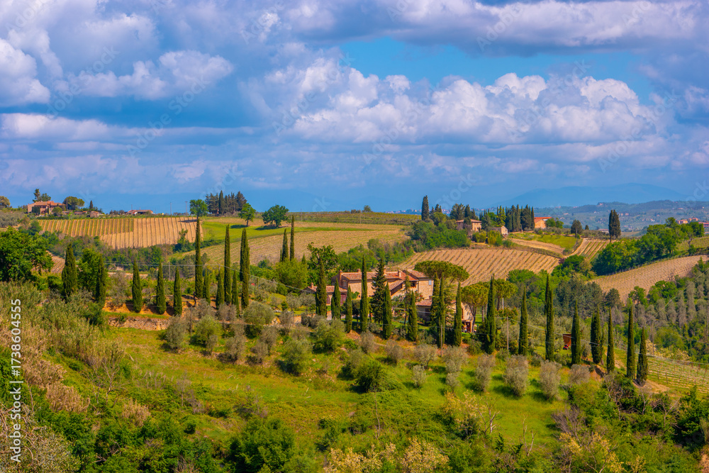Naklejka premium San Gimignano, province of Siena. Tuscany, Italy.