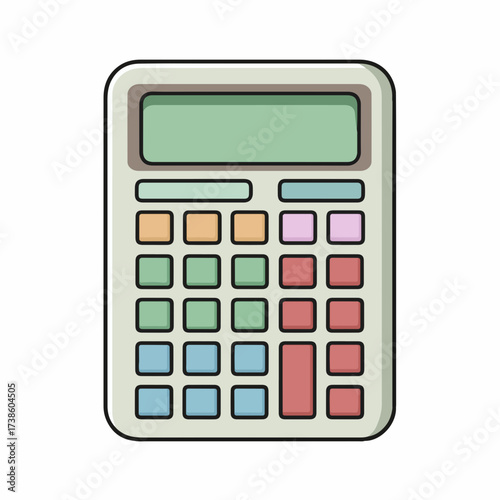 Minimalistic calculator outline icon design